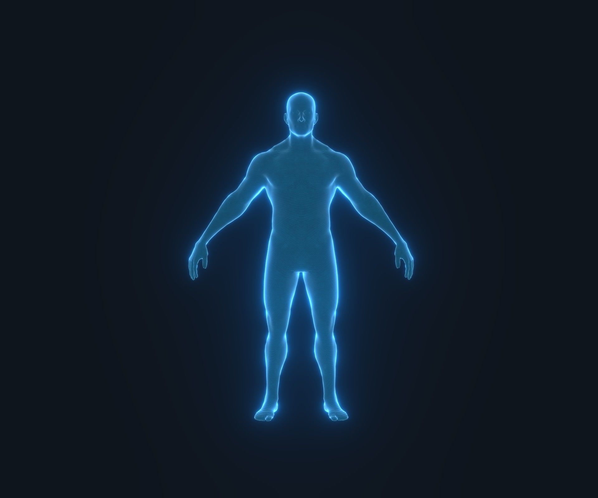 Human Hologram Male and Female 3D Model Collection _9