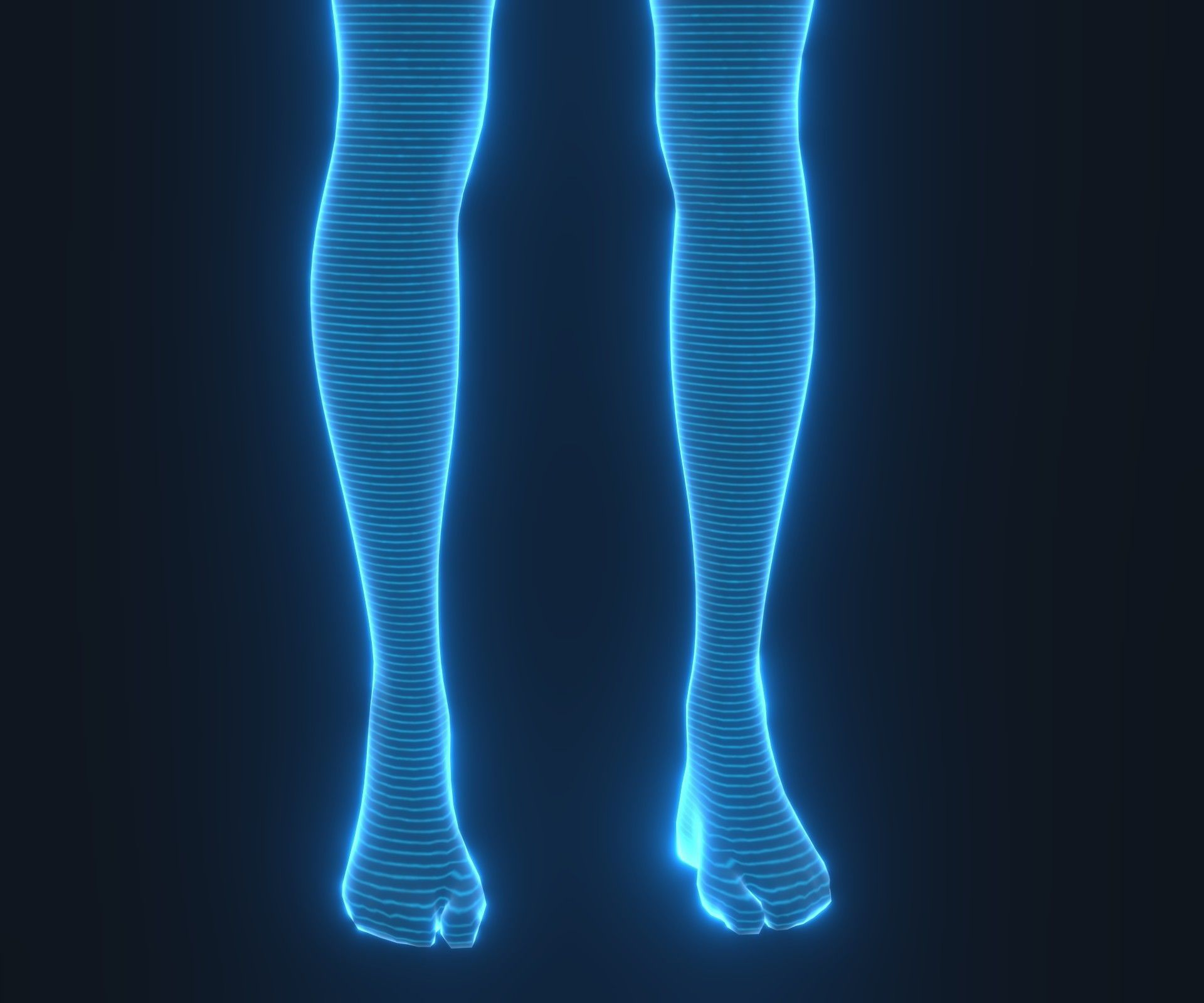 Human Hologram Male and Female 3D Model Collection _5