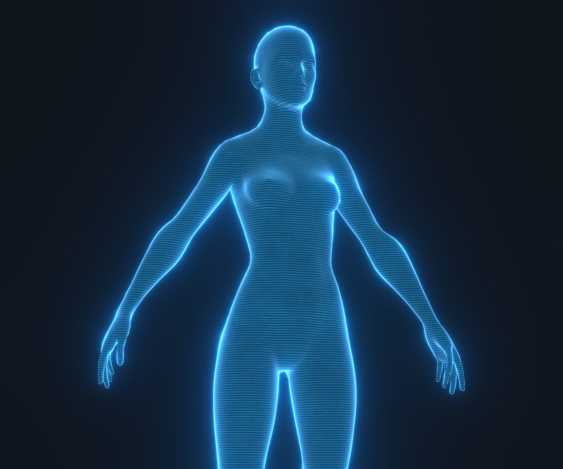 Human Hologram Male and Female 3D Model Collection _24