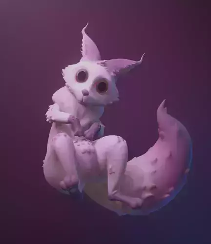 Cartoon character Foxy high poly Free 3D model