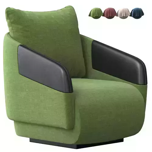 WORN GREEN ARMCHAIR BY SAMUEL WILKINSON