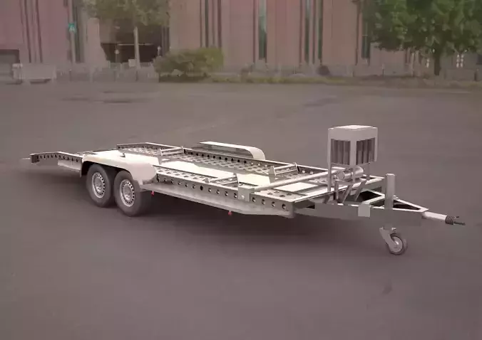 car carrier trailer 3d model
