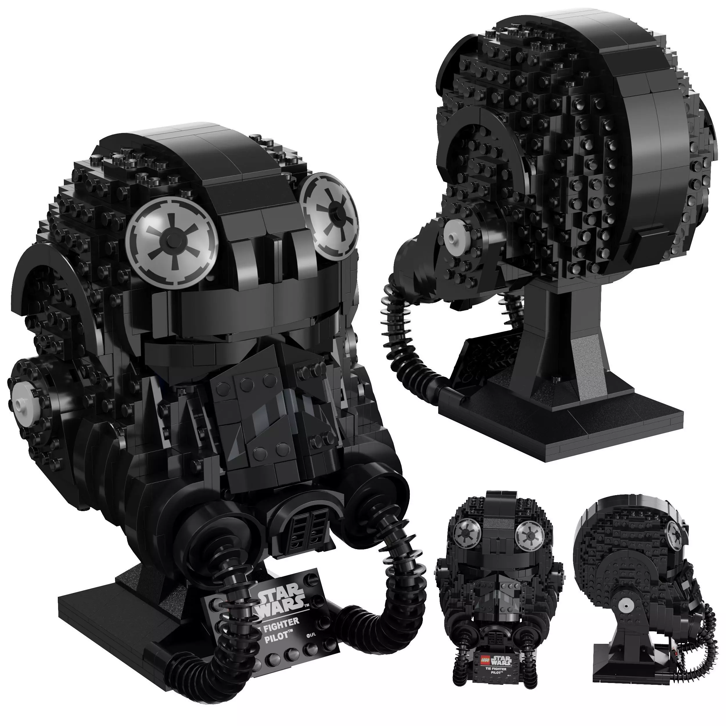 Lego - 75274 TIE Fighter Pilot Helmet 3D model_0