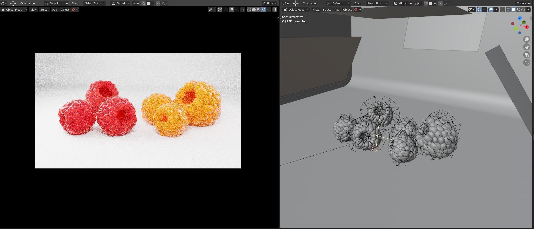 Raspberry cherry 3D model_9