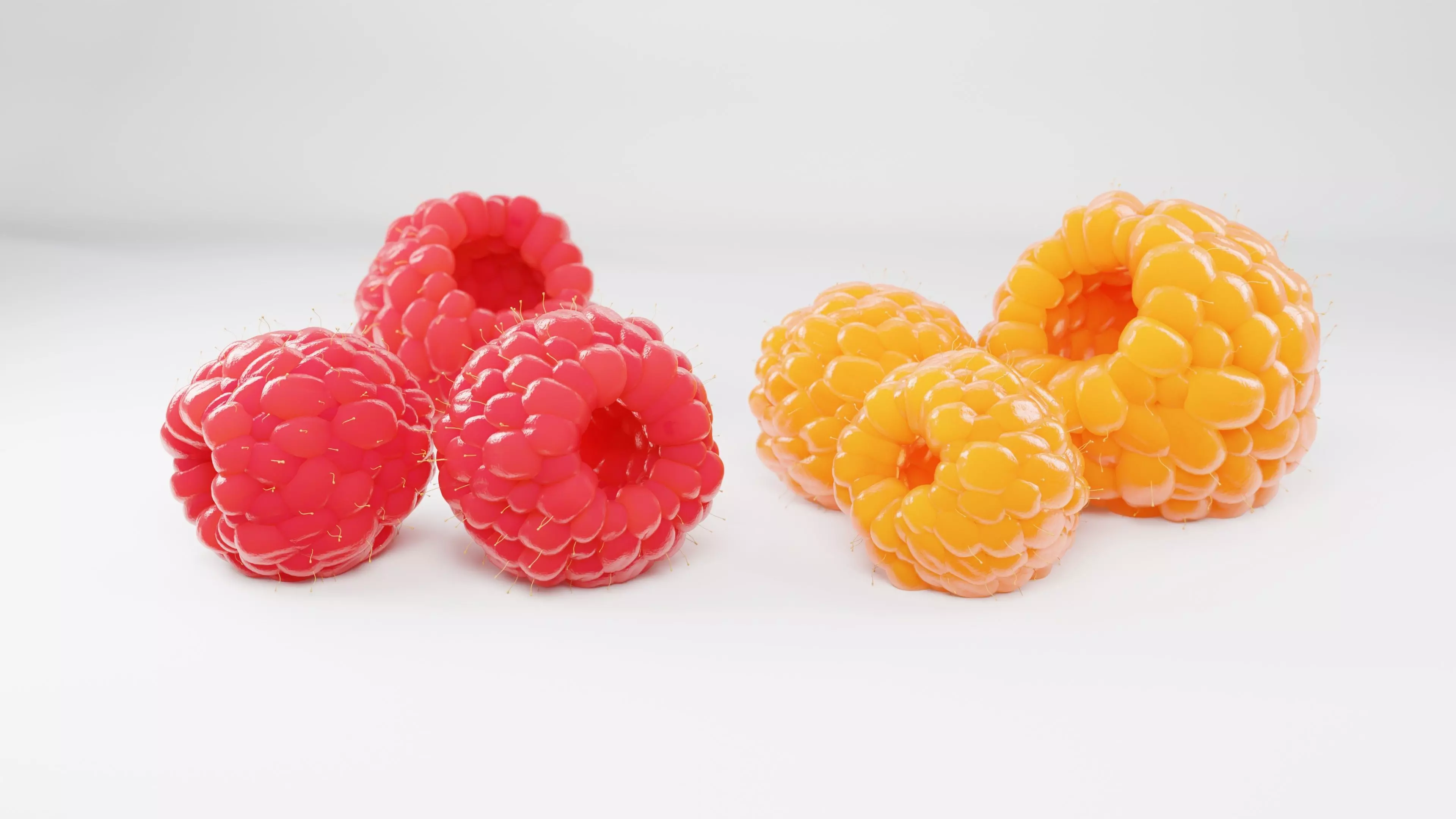 Raspberry cherry 3D model_0