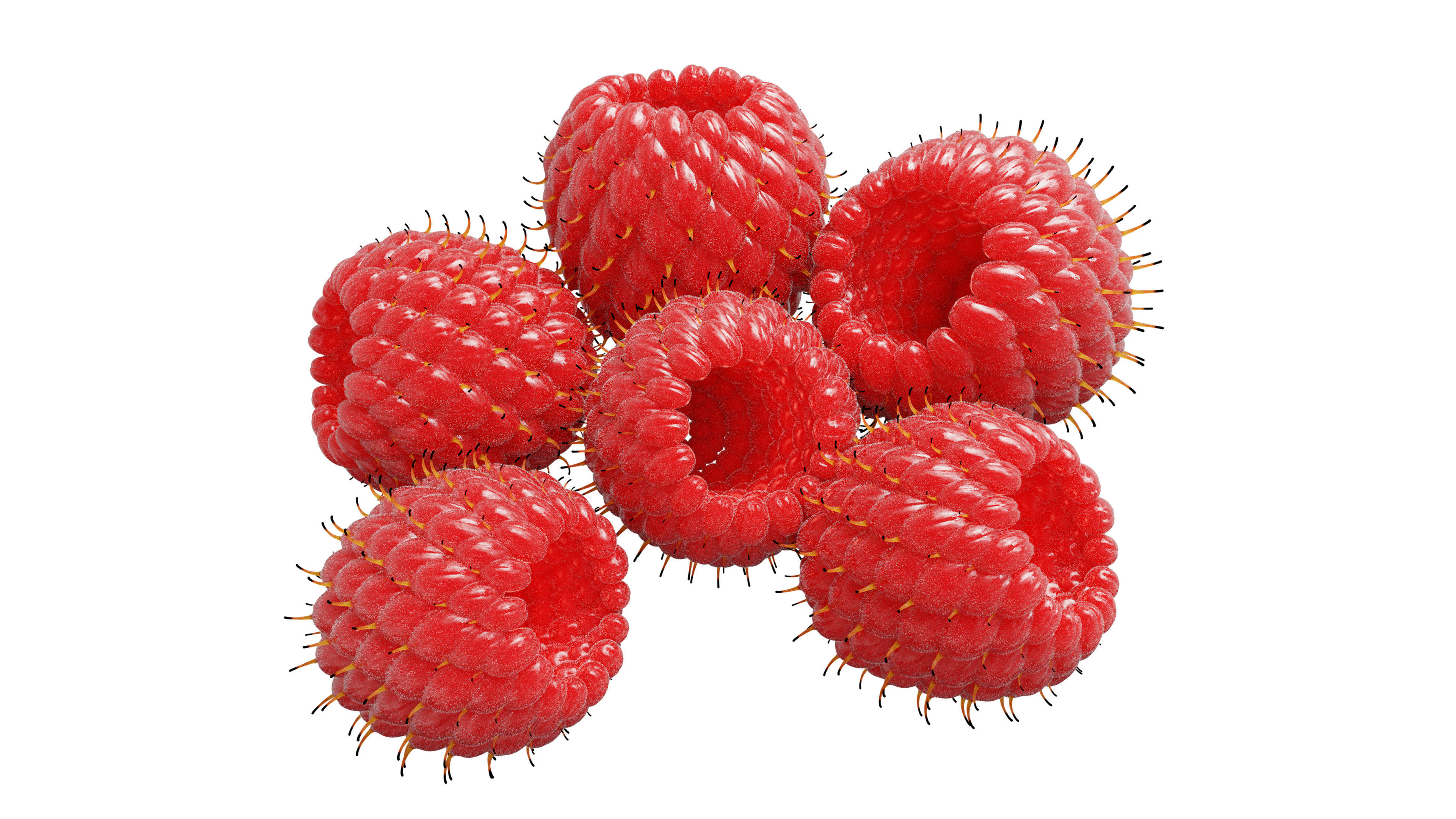 Raspberry cherry 3D model_1