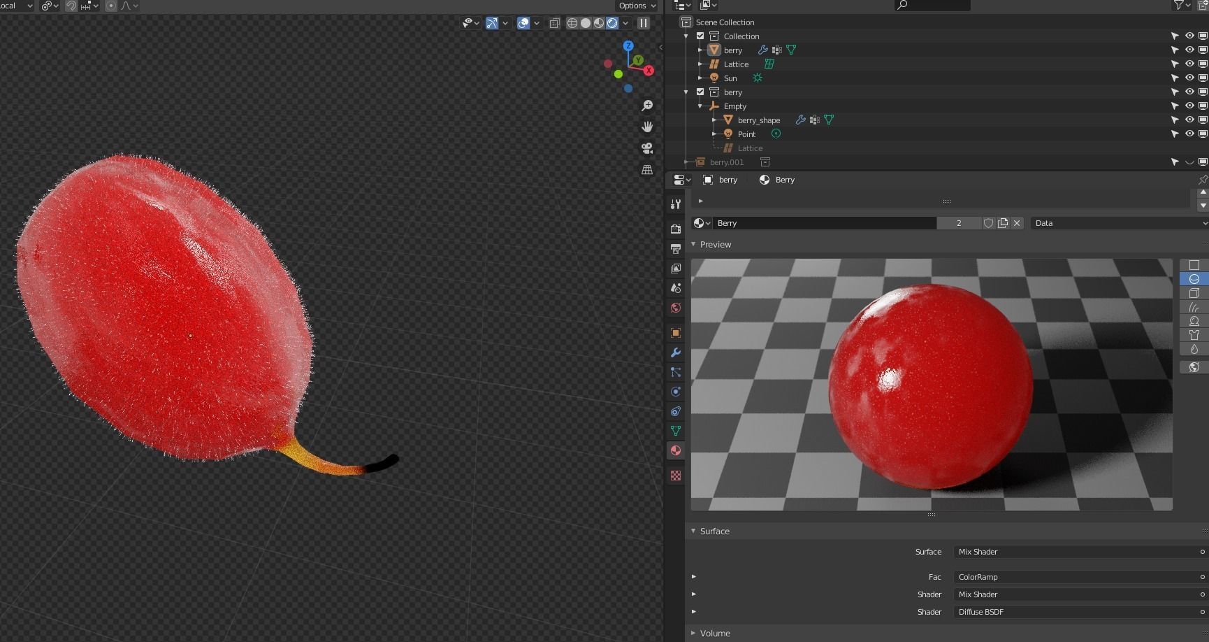 Raspberry cherry 3D model_14