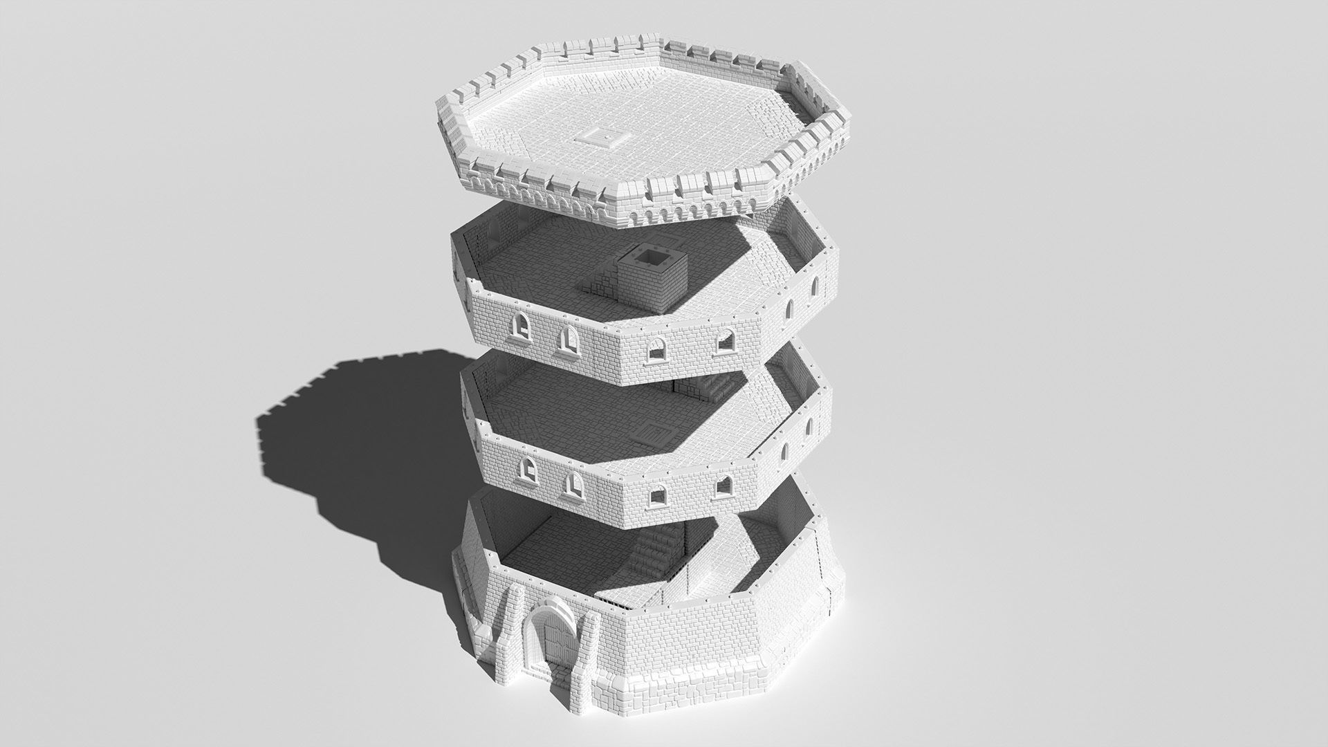 Kemots Castle - printable modular castle 3D print model_7