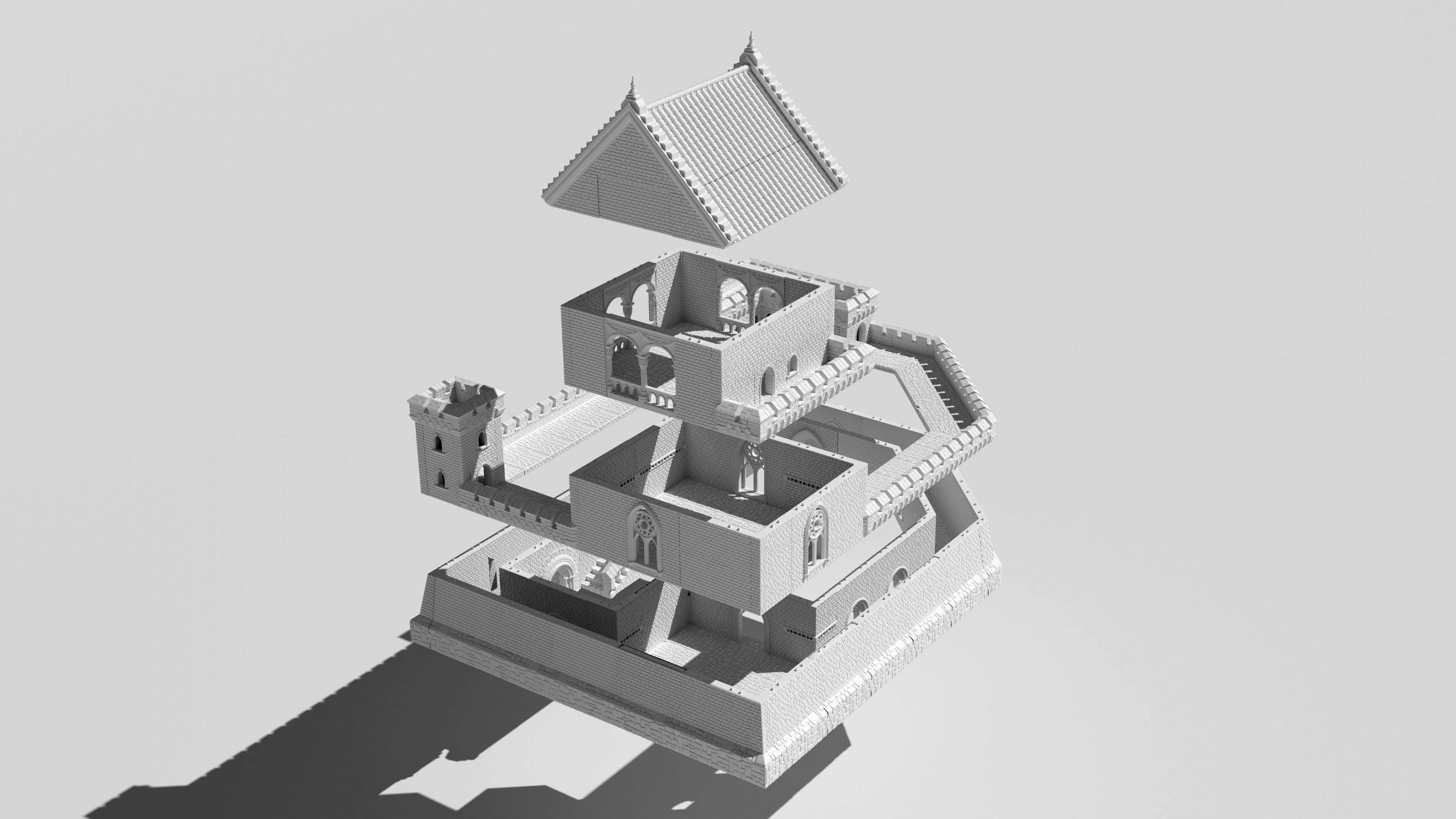 Kemots Castle - printable modular castle 3D print model_5