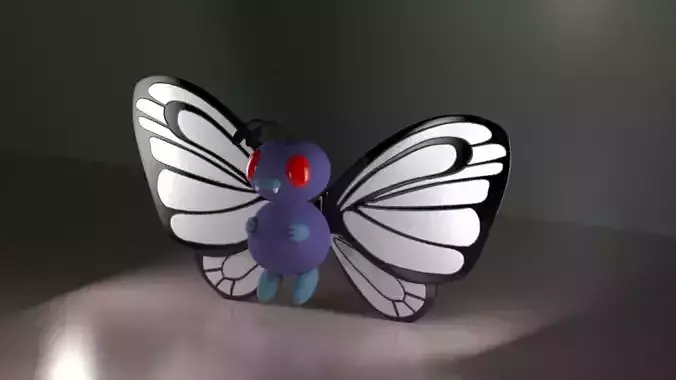 Butterfree 3d pack de  familia evolutiva   3D model