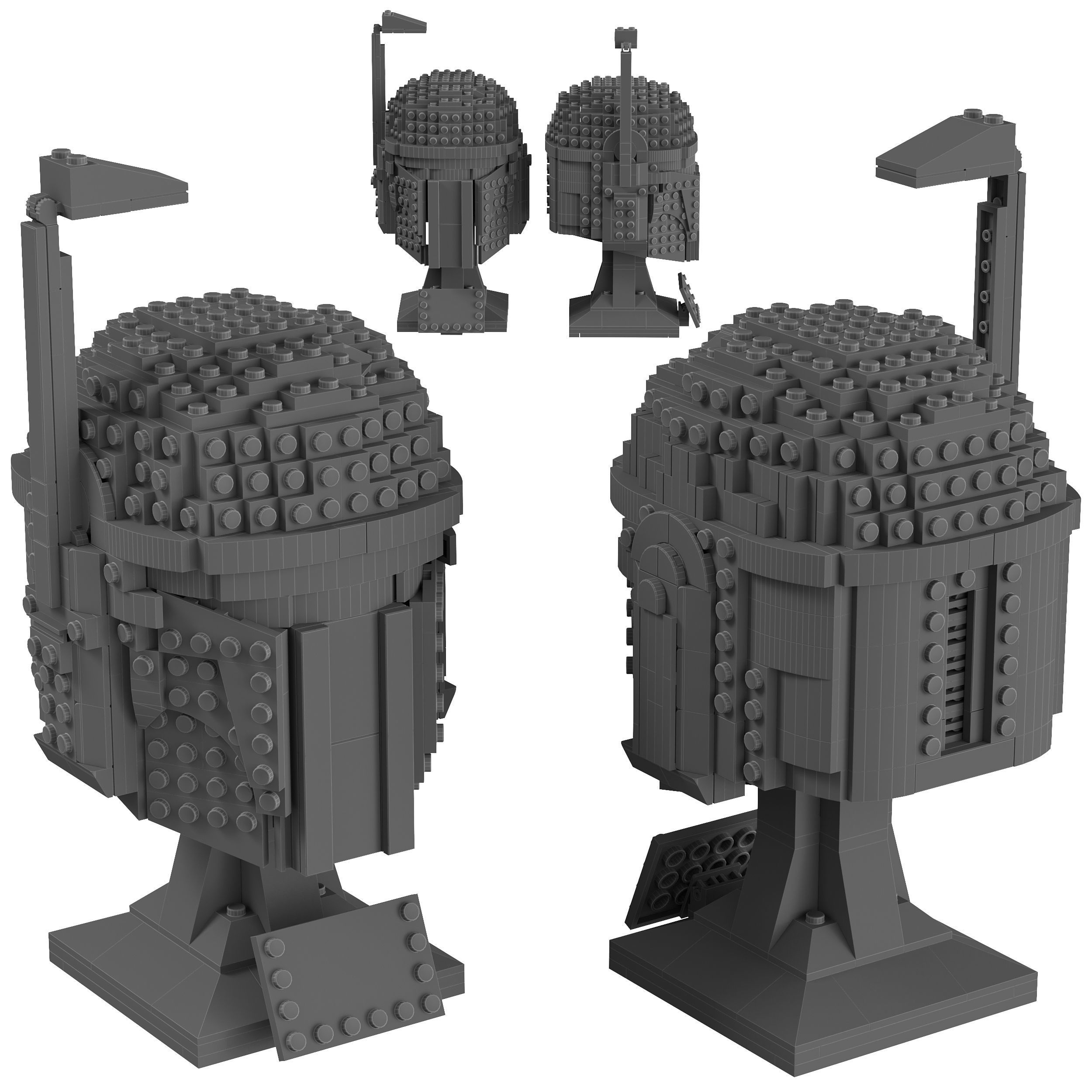 Lego - 75277 Boba Fett Helmet 3D model_1