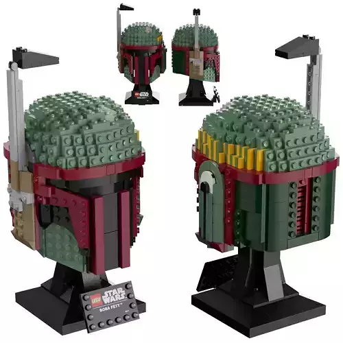 Lego - 75277 Boba Fett Helmet 3D model Lego - 75277 Boba Fett Helmet 3D model