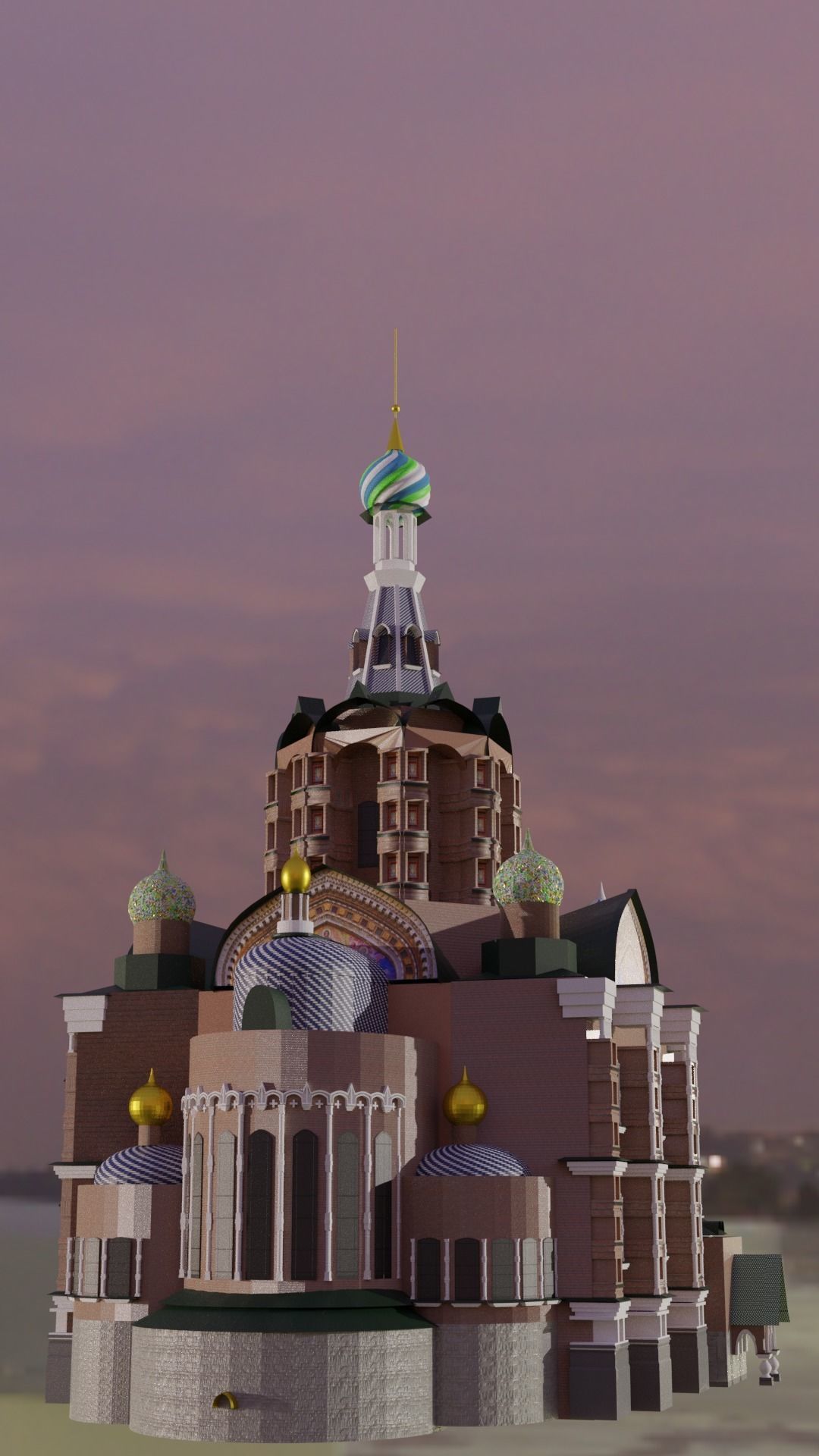 The Church of the Savior on Spilled Blood Low-poly 3D model_3