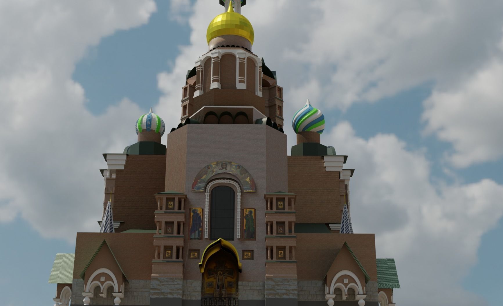 The Church of the Savior on Spilled Blood Low-poly 3D model_4