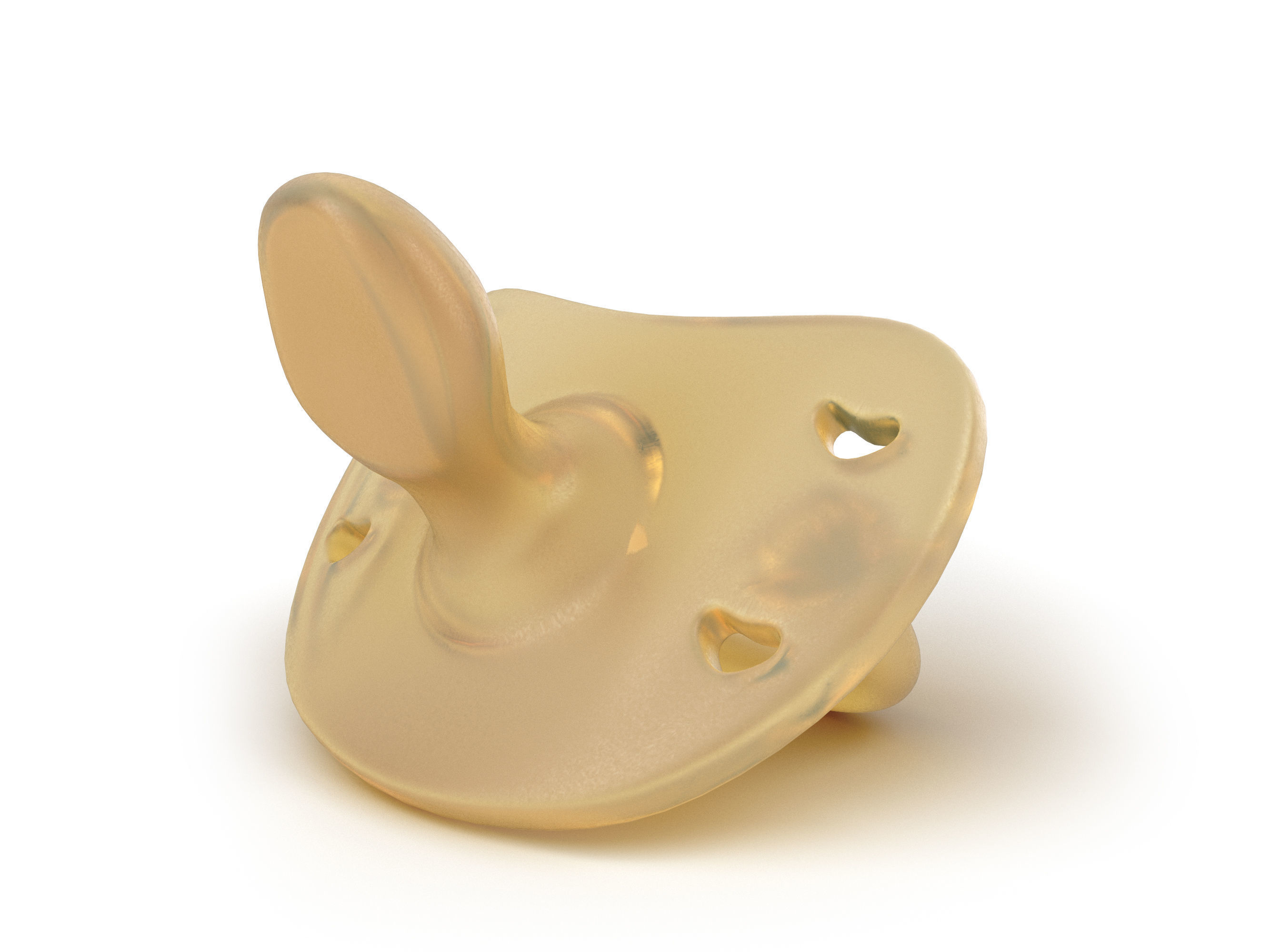 set of baby pacifiers with bottle Low-poly 3D model_2
