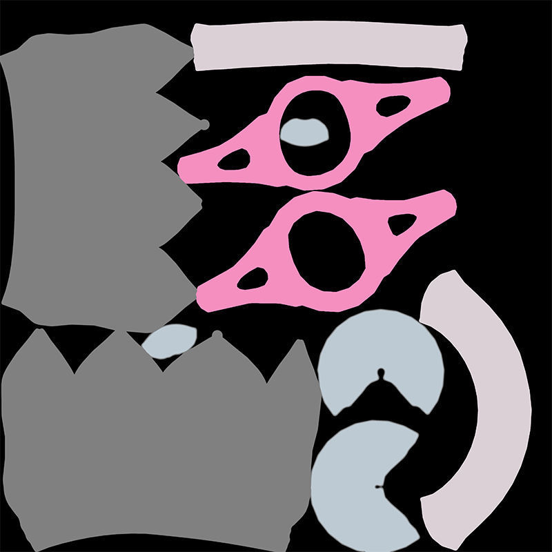 set of baby pacifiers with bottle Low-poly 3D model_7