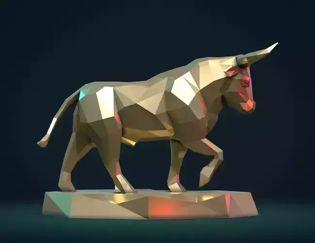 Bull sculpture 3D print model
