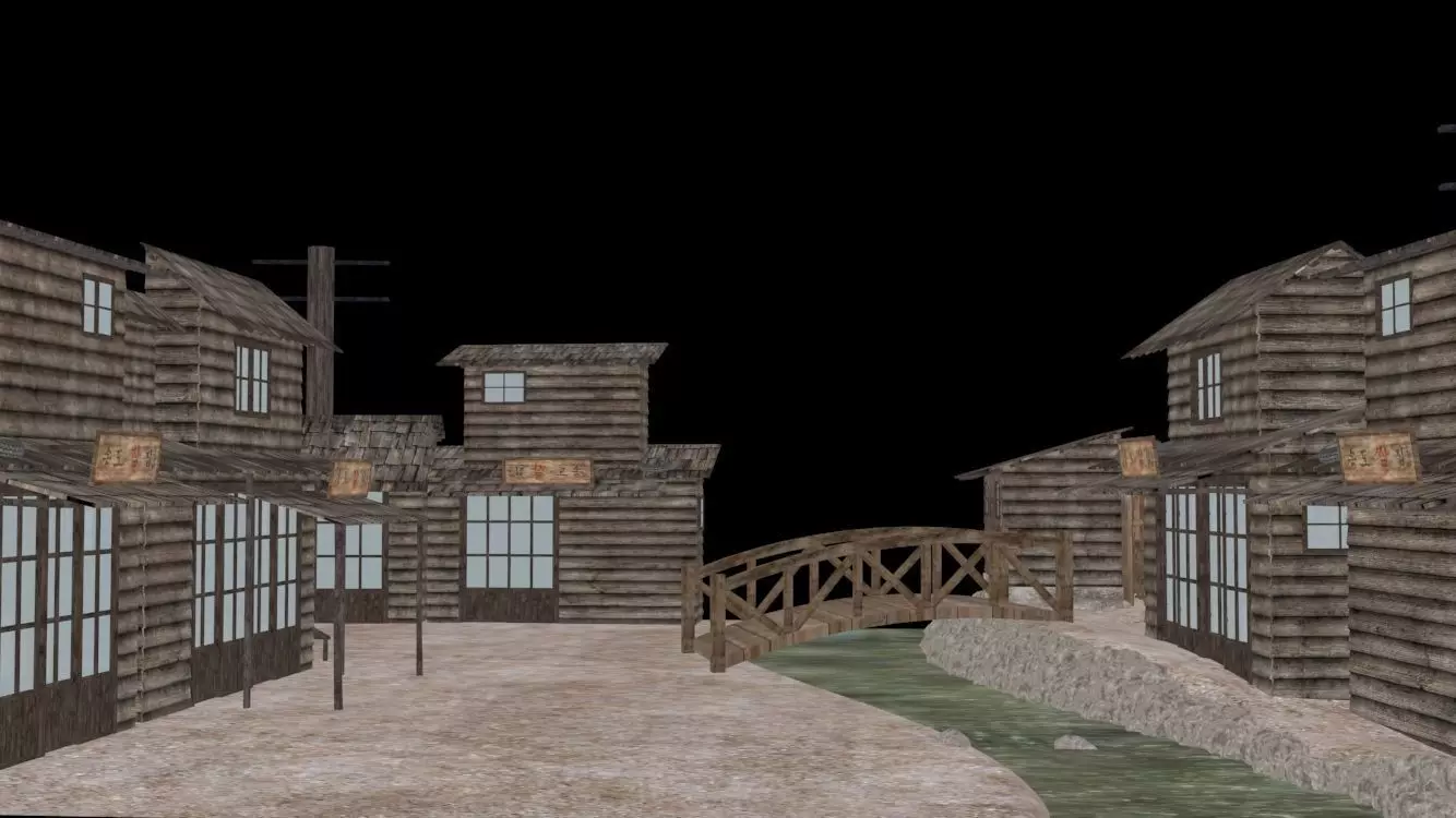 Old Shack Low-poly 3D model  Low-poly 3D model_0