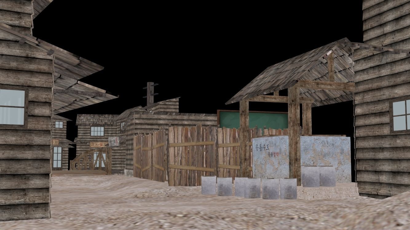 Old Shack Low-poly 3D model  Low-poly 3D model_1
