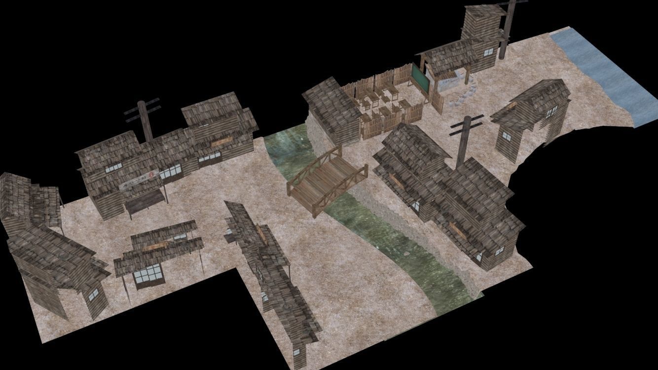 Old Shack Low-poly 3D model  Low-poly 3D model_2