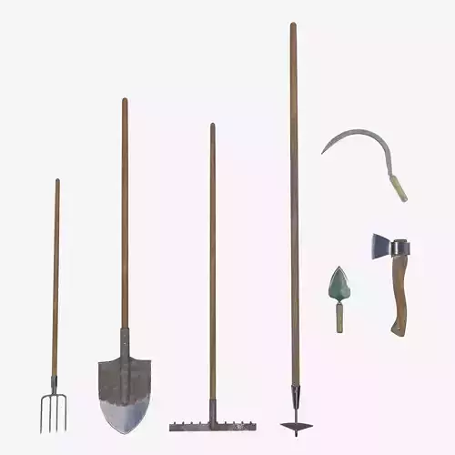 Gardening hand tools collection