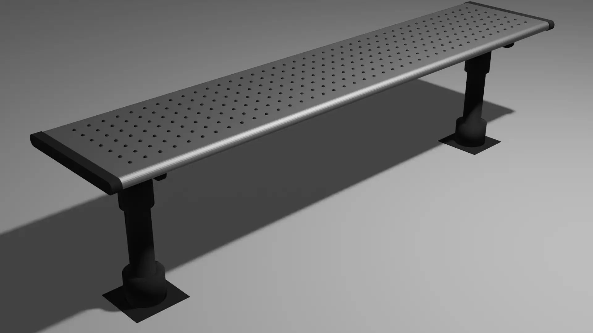Bench metal Free 3D model