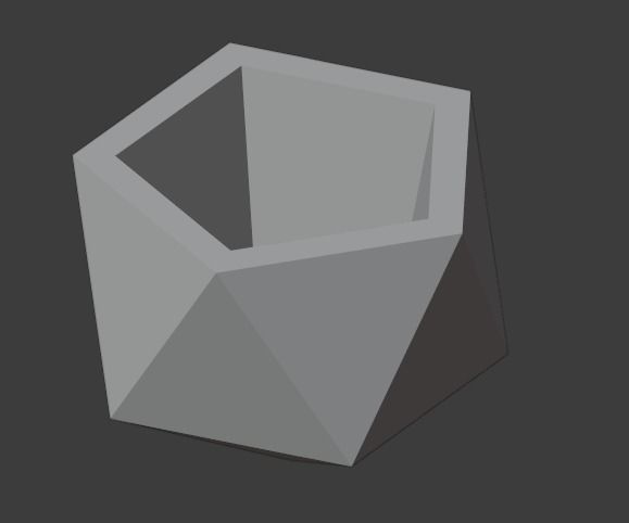 Geometric shaped vase and pen holder printable model 3D print model_2