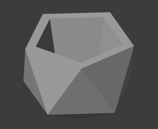 Geometric shaped vase and pen holder printable model 3D print model_1