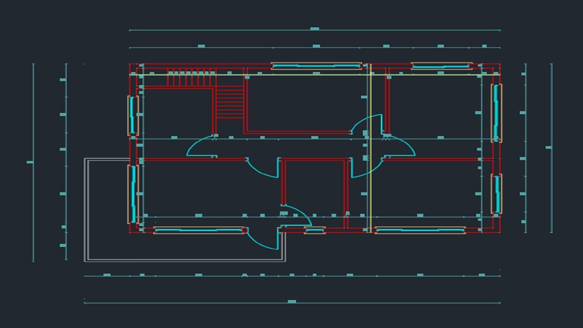 Family House Floor Plan Low-poly 3D model_4
