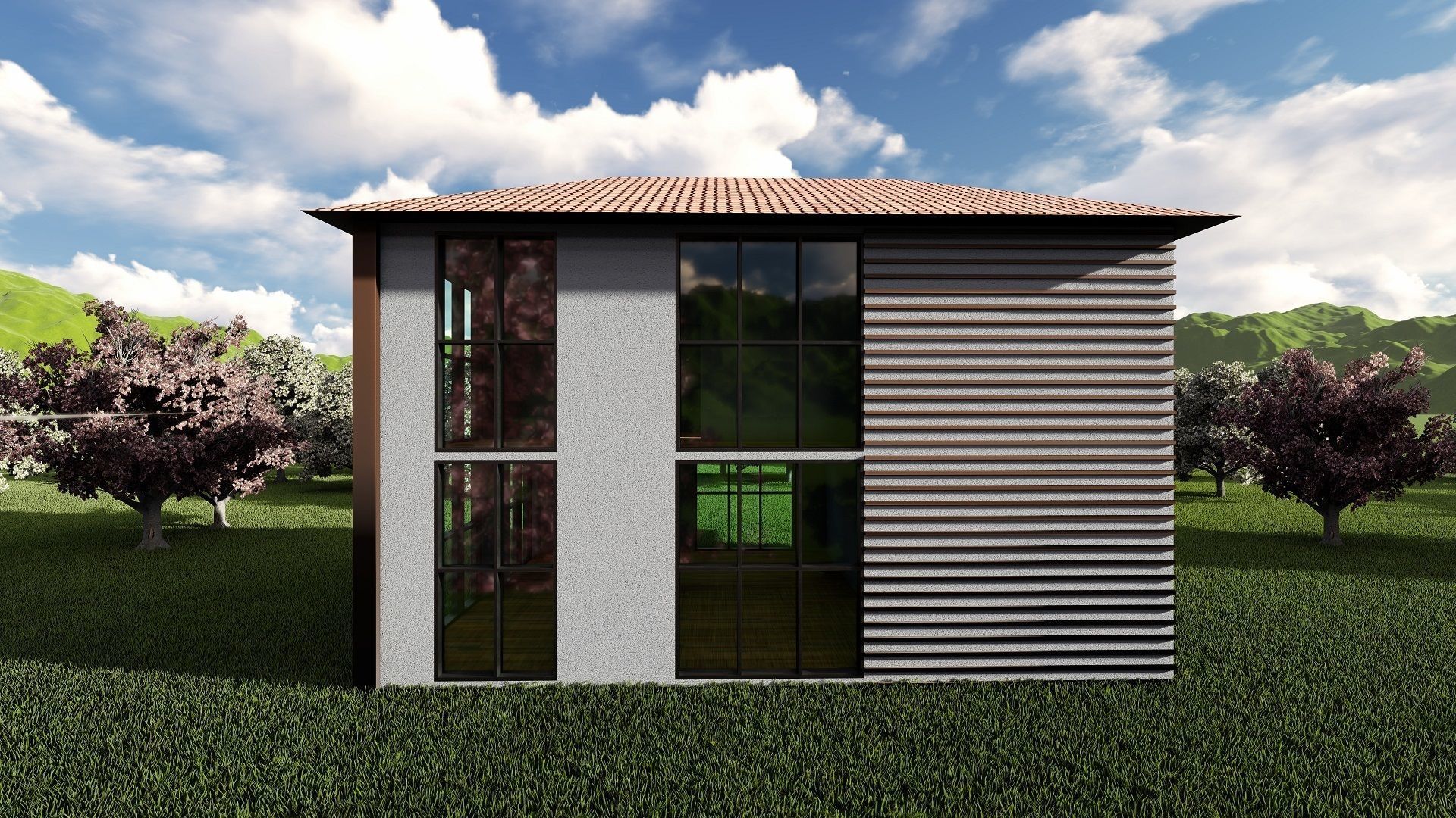 Family House Floor Plan Low-poly 3D model_10