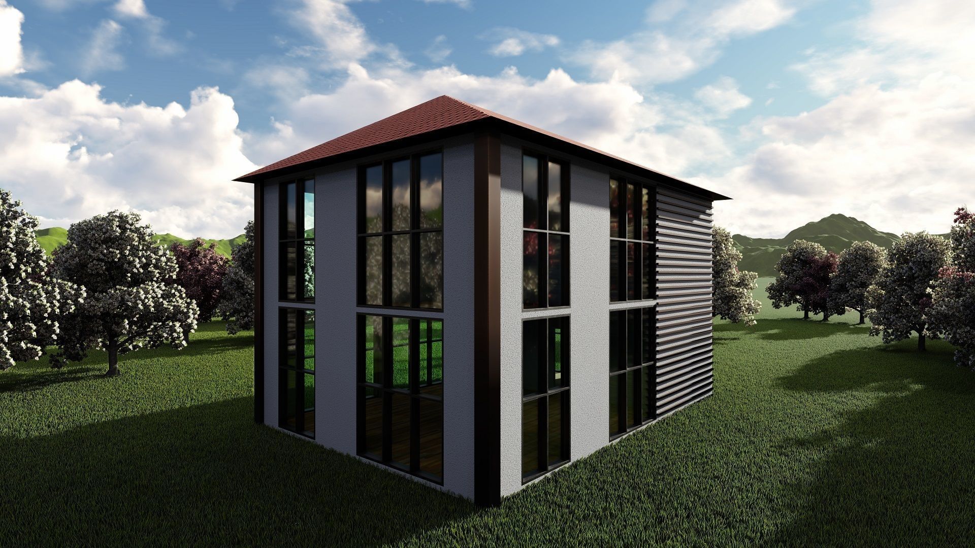 Family House Floor Plan Low-poly 3D model_9