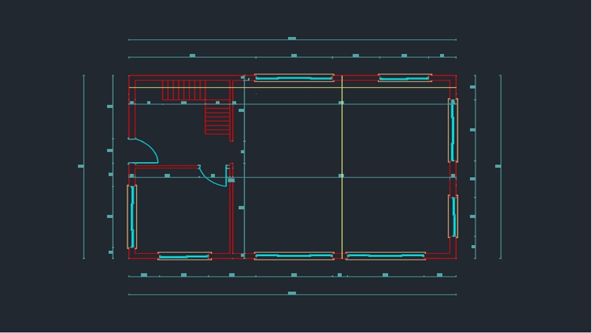 Family House Floor Plan Low-poly 3D model_2
