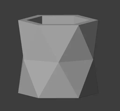 Geometric shaped vase and pen holder printable model 3D print model_0