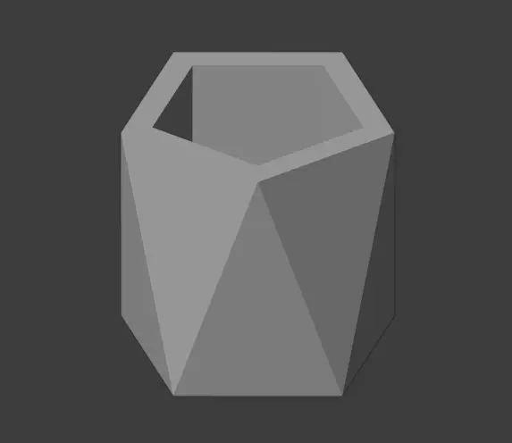 Geometric shaped vase and pen holder printable model 3D print model_0