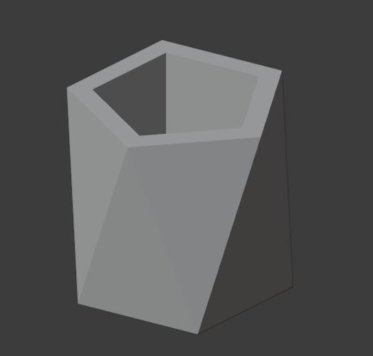 Geometric shaped vase and pen holder printable model 3D print model_1