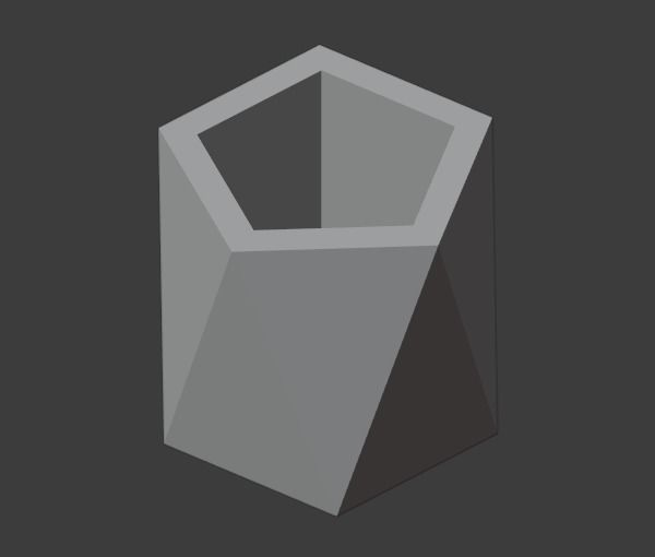 Geometric shaped vase and pen holder printable model 3D print model_2