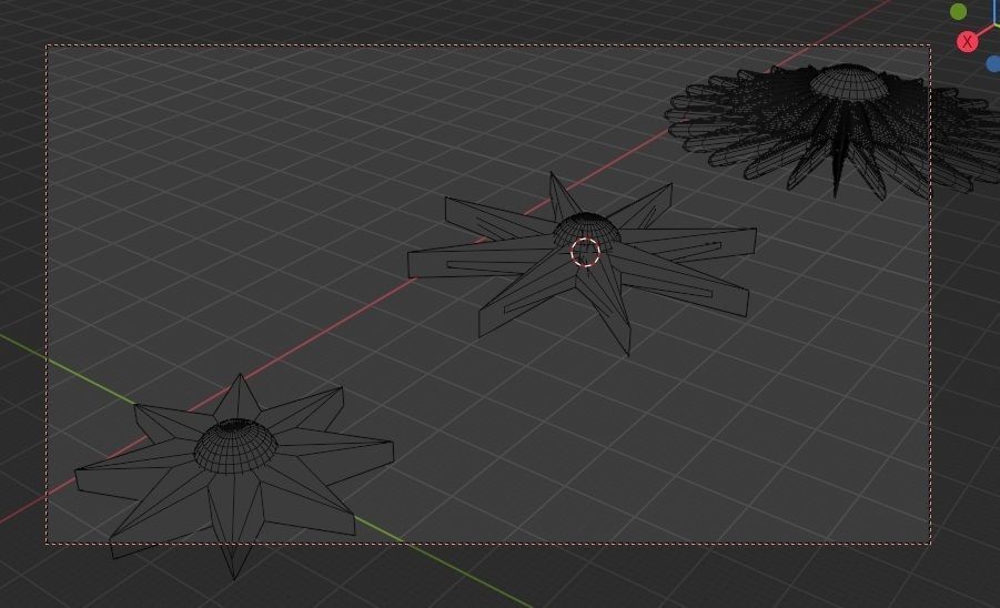 6 Stars - The Set of star shaped ornaments Low-poly 3D model_14