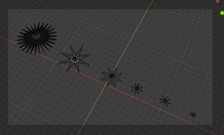 6 Stars - The Set of star shaped ornaments Low-poly 3D model_13