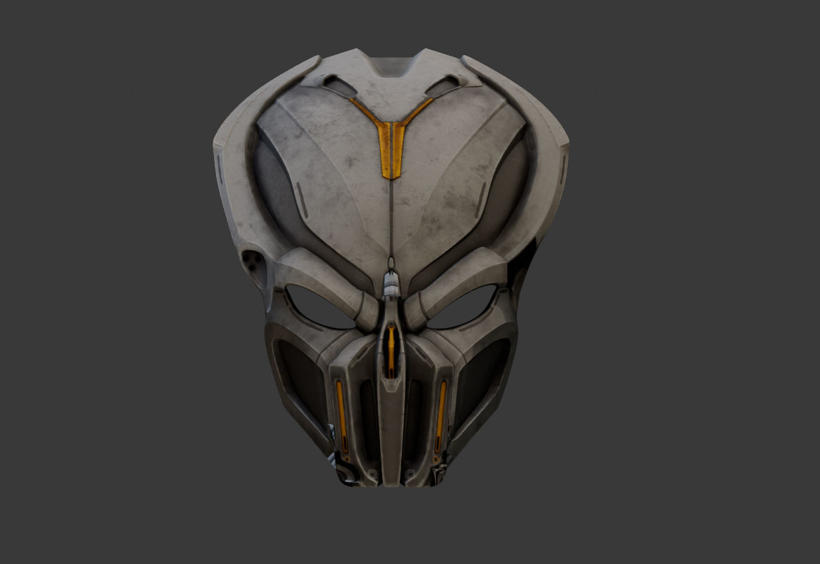 Predator mask - VAPOR 3D print model_1