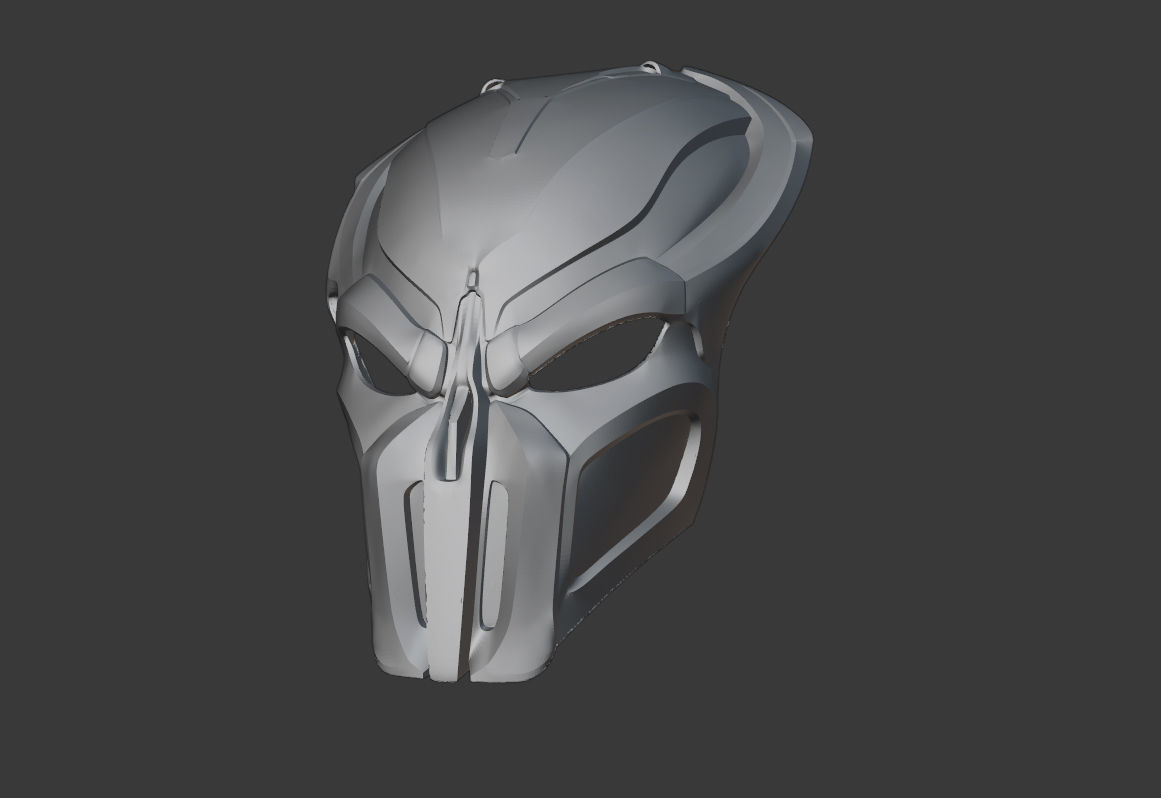 Predator mask - VAPOR 3D print model_7