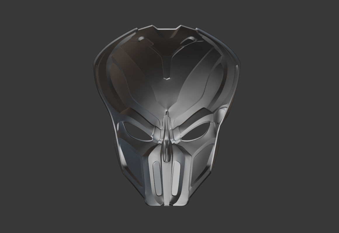 Predator mask - VAPOR 3D print model_5