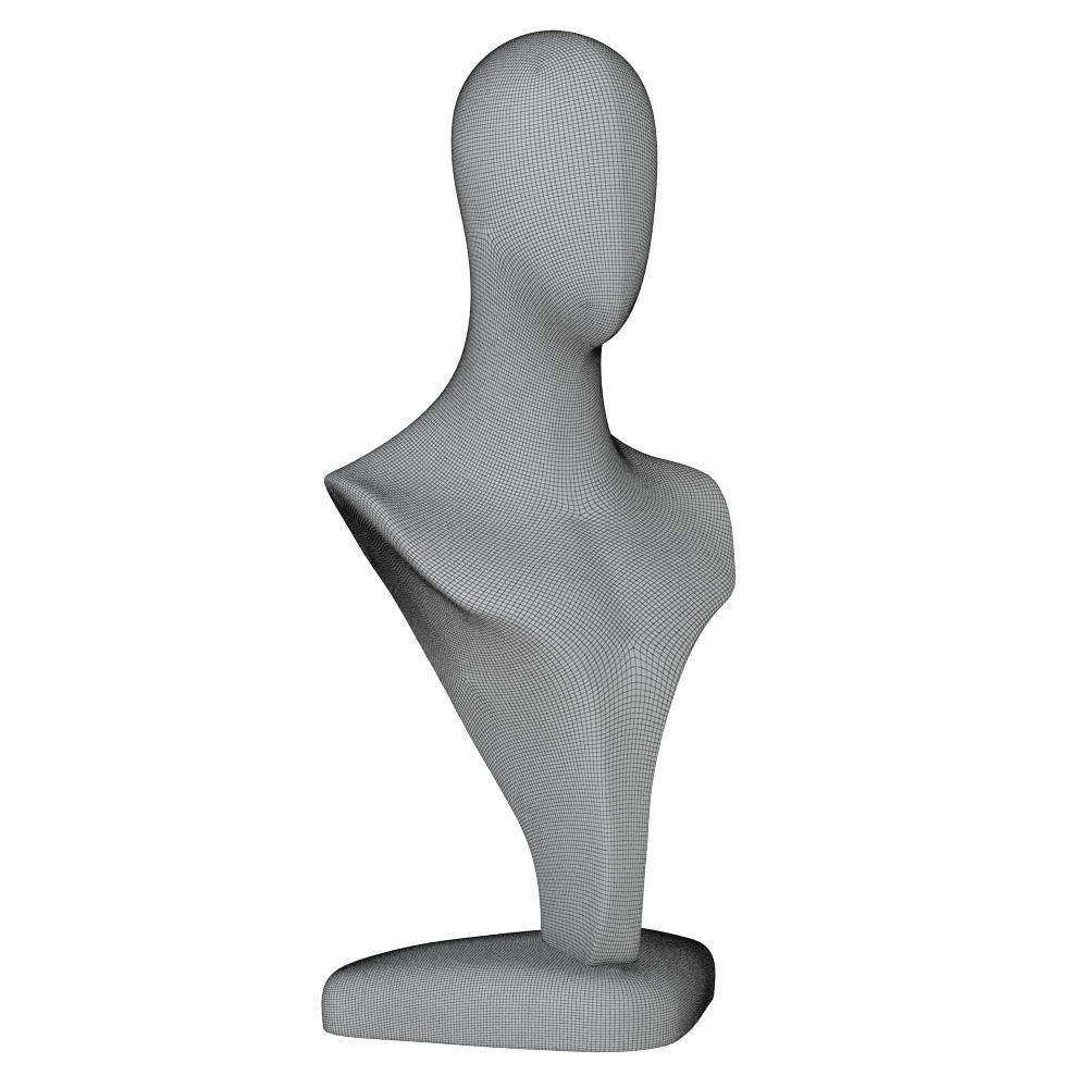 Metal bust of mannequin for shop 127 3D model_6
