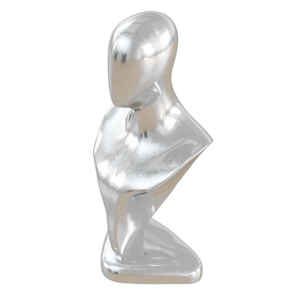 Metal bust of mannequin for shop 127 3D model_2