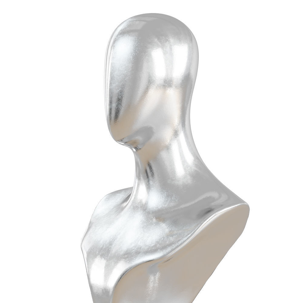 Metal bust of mannequin for shop 127 3D model_5