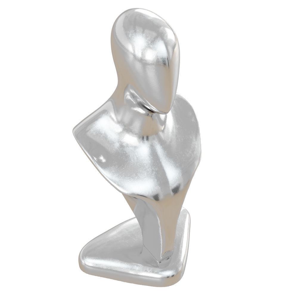 Metal bust of mannequin for shop 127 3D model_3