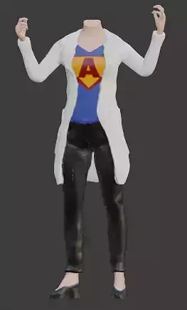 Super A Doctor body print ready model