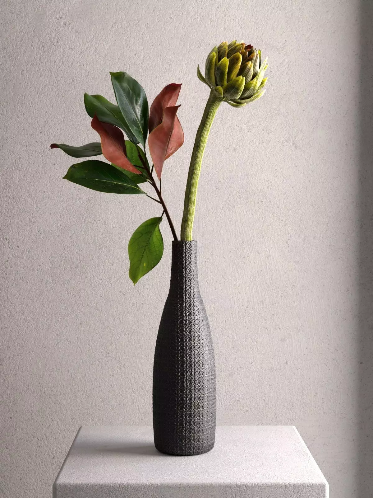 Artichoke with Leaves  3D model_0