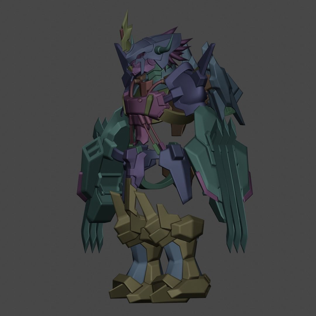 WargreymonX armor 3D print model_5