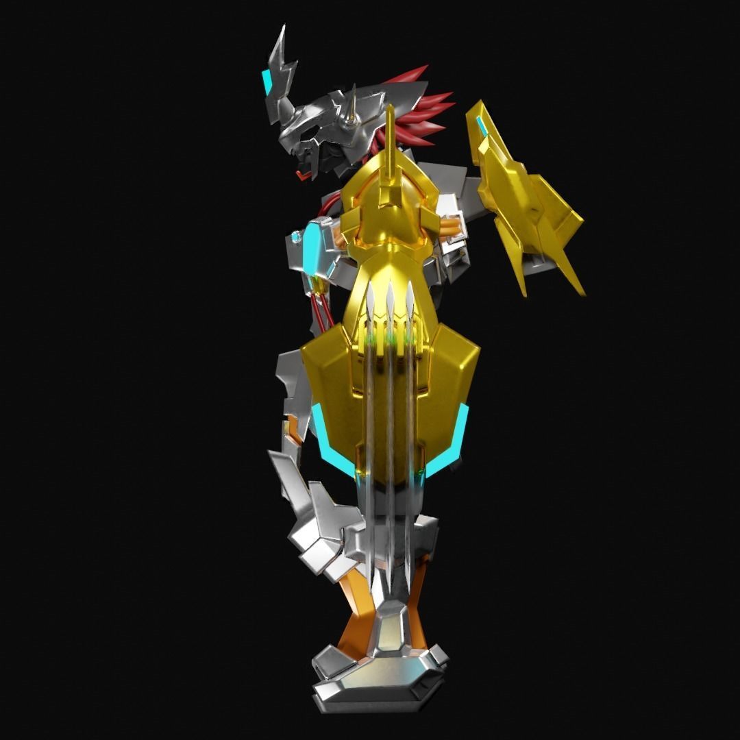 WargreymonX armor 3D print model_1