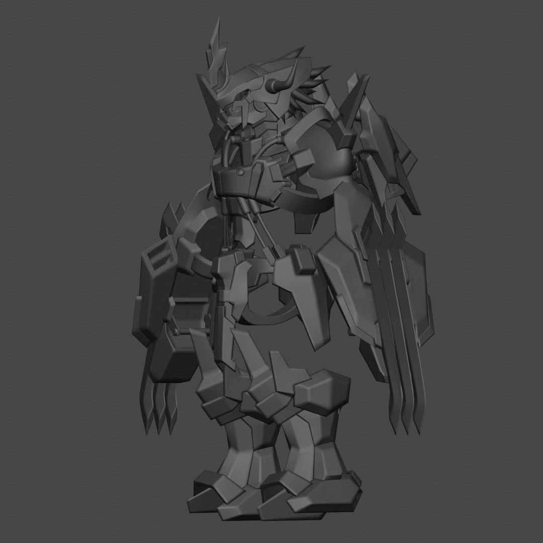 WargreymonX armor 3D print model_6